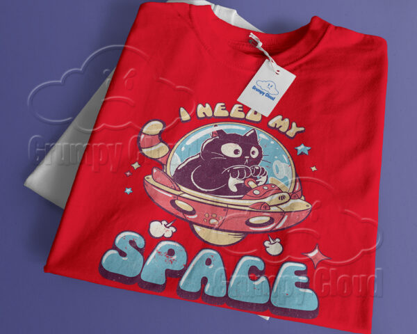 I Need My Space unisex tshirt in red colour