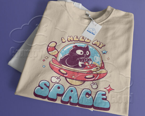 I Need My Space unisex tshirt in sand colour