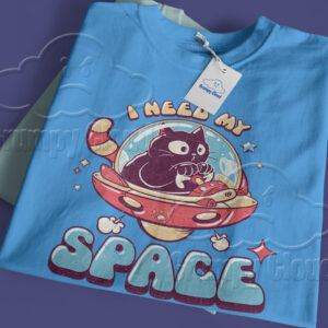 I Need My Space unisex tshirt in shapphire colour